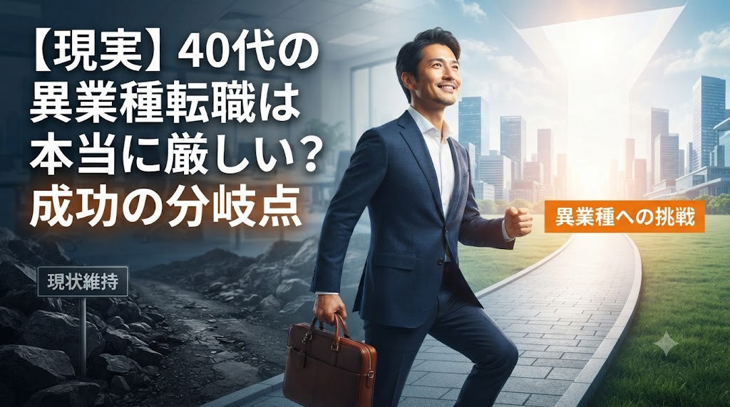 【現実】40代の異業種転職は本当に厳しい？成功の分岐点