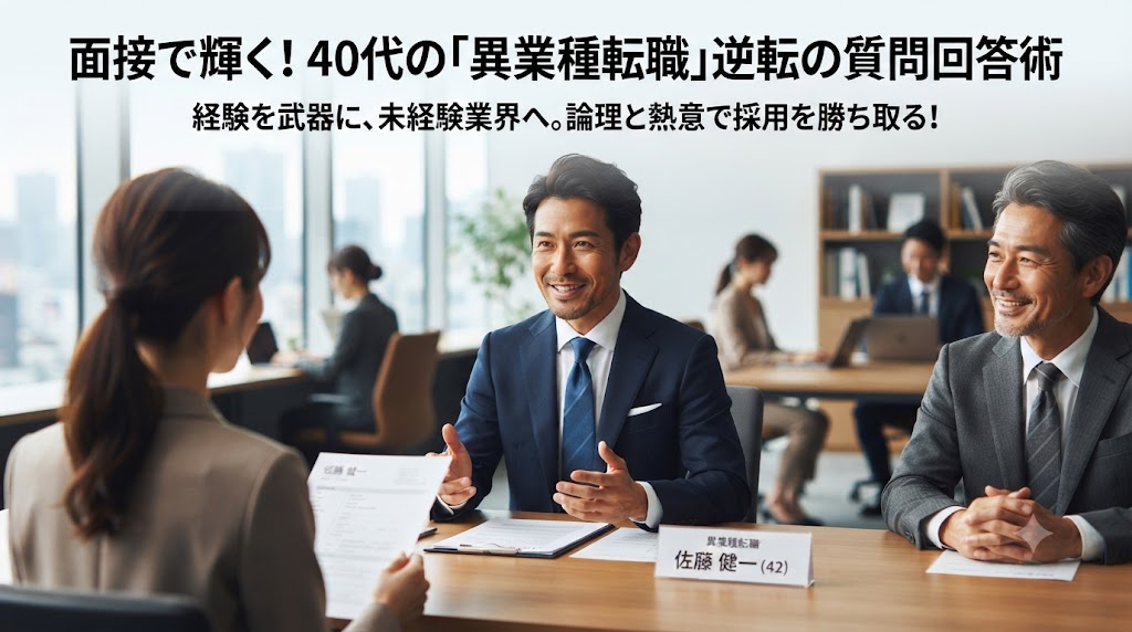 面接で輝く！40代の「異業種転職」逆転の質問回答術