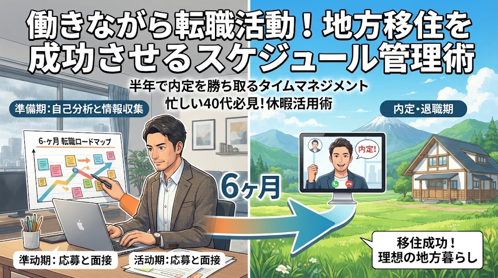働きながら転職活動！地方移住を成功させるスケジュール管理術