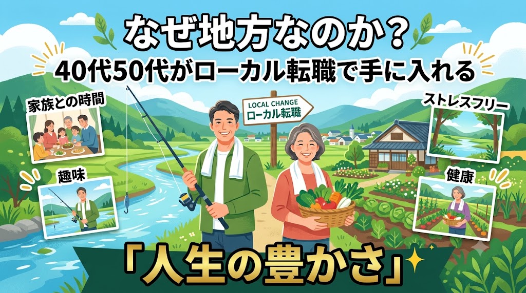 なぜ地方なのか？40代50代がローカル転職で「人生の幸福度」を爆上げできる理由