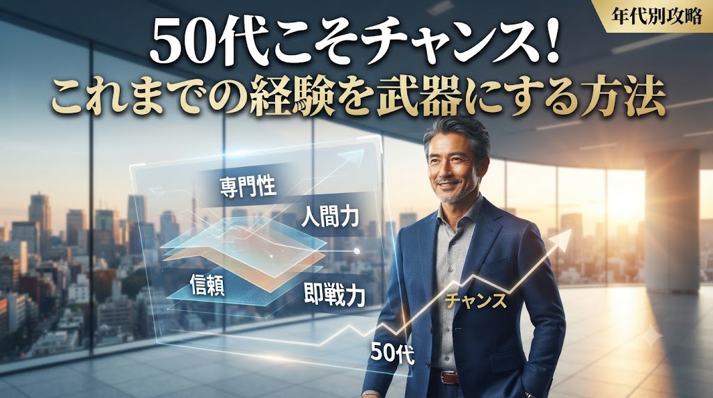 【年代別攻略】50代こそチャンス！これまでの経験を武器にする方法