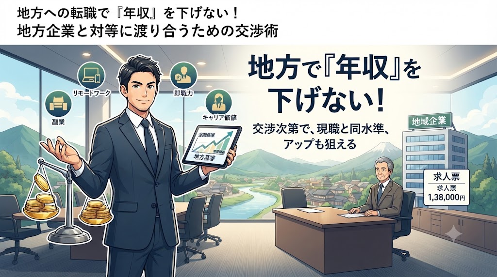 地方への転職で「年収」を下げない！地方企業と対等に渡り合うための交渉術