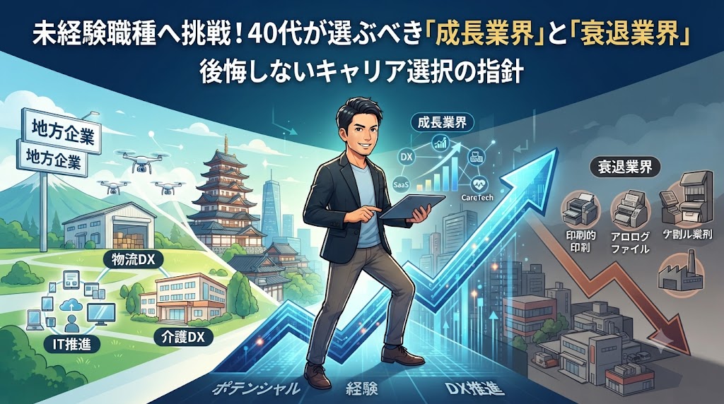 未経験職種へ挑戦！40代が選ぶべき「成長業界」と「衰退業界」